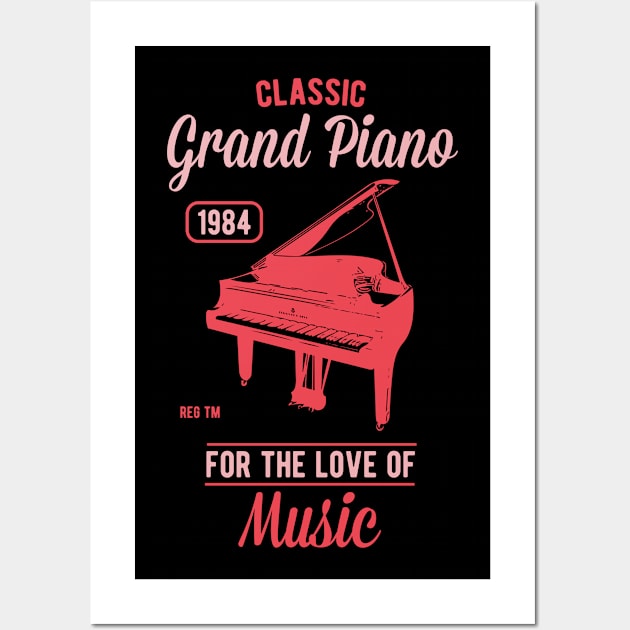 Classic Grand Piano Wall Art by JakeRhodes